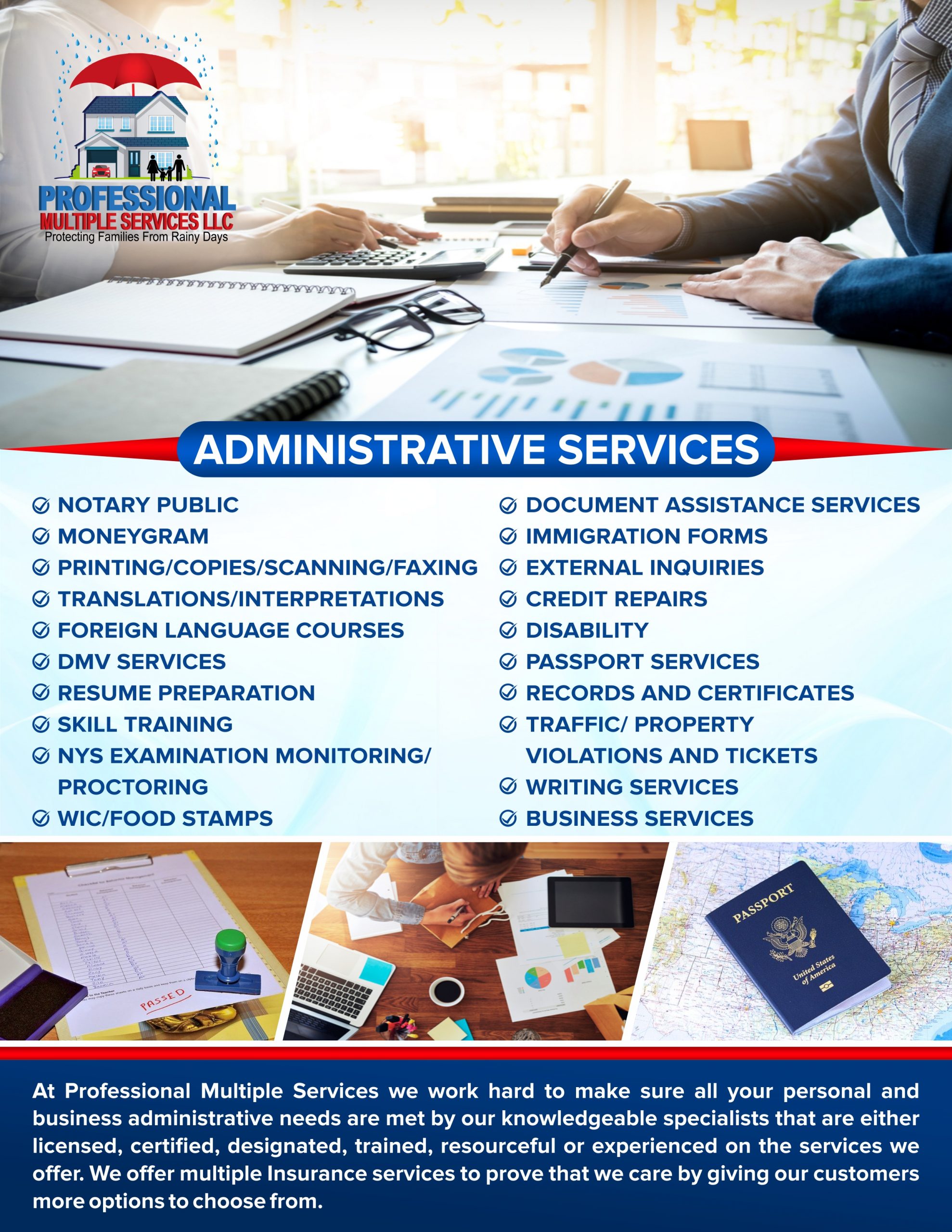 PMS ADMINISTRATIVE SERVICES FLYER FRONT