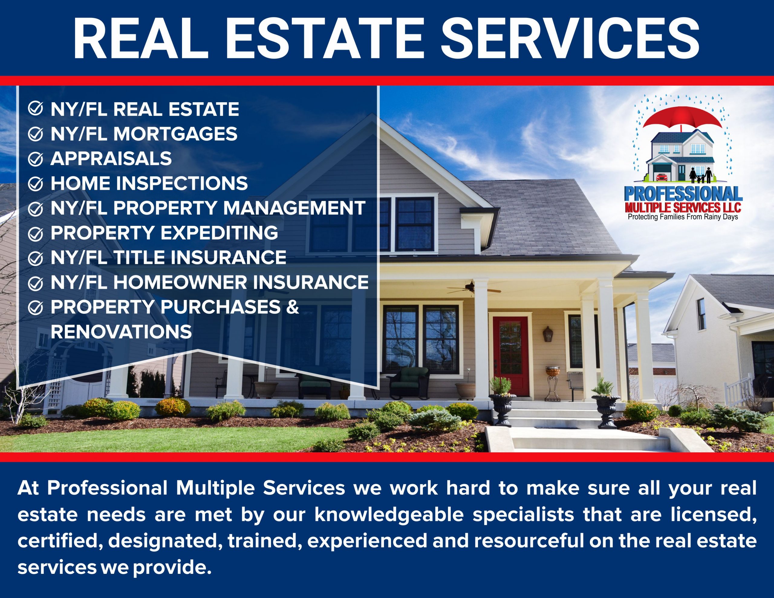 PMS REAL ESTATE SERVICES FLYER FRONT