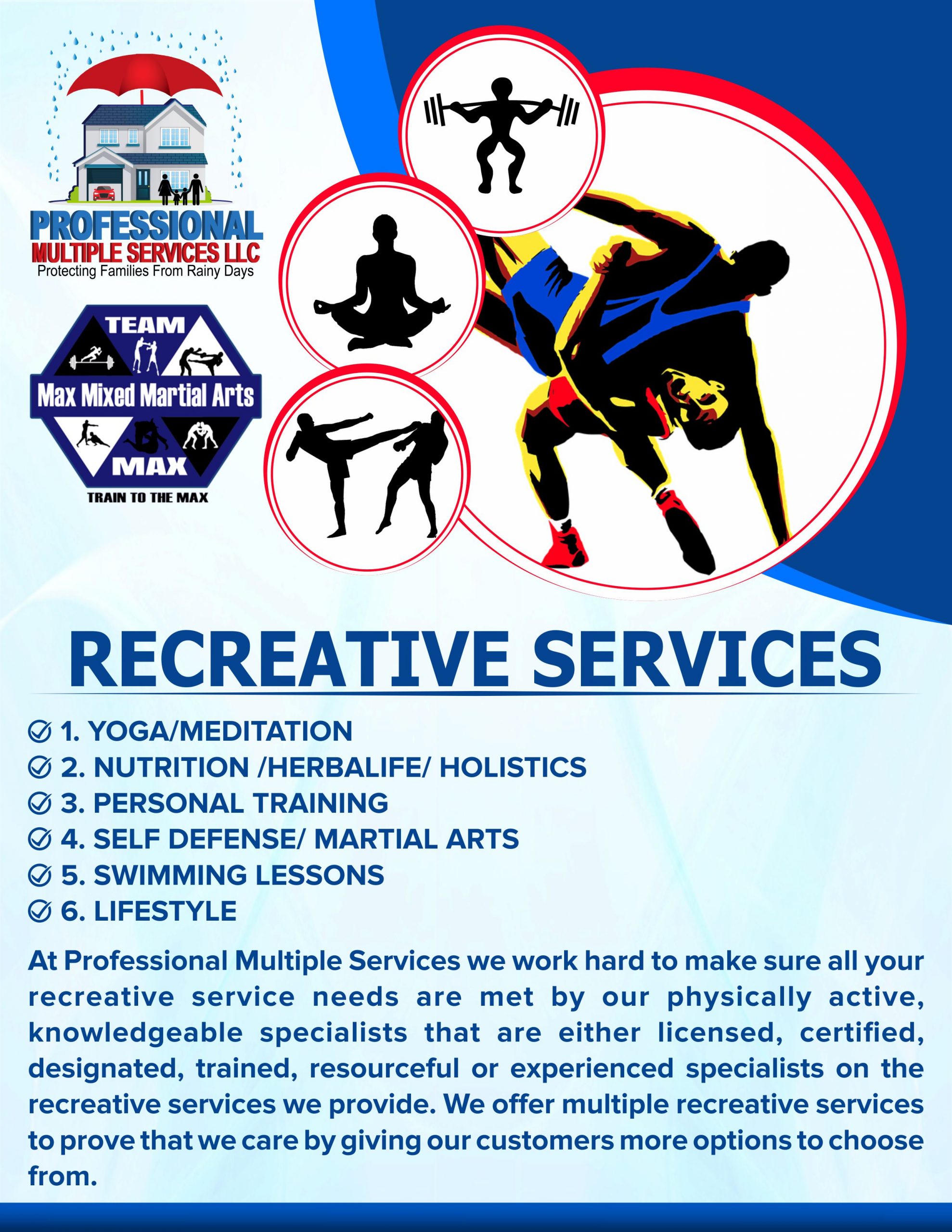 PMS RECREATIVE SERVICES FLYER FRONT