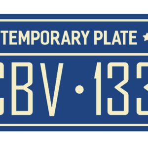 30 Day Temporary Plate (In-Transit Tag) Service